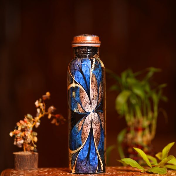 Copper Bottle Long - Blue