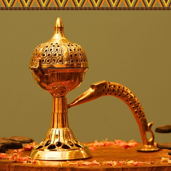 Dhoop Holder with Perforated handle